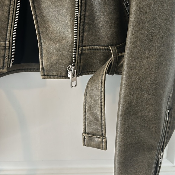 Zara faux leather Biker Jacket - Picture 3 of 4